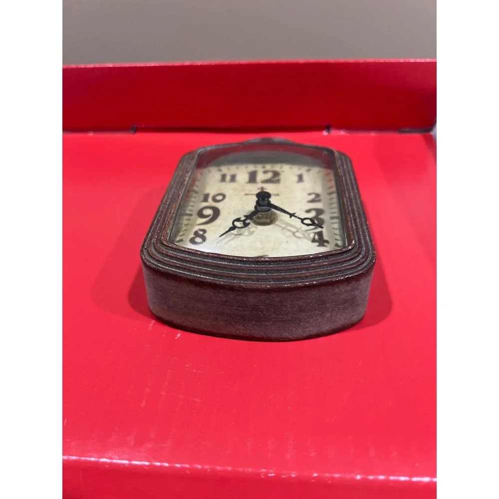 Make a Tea Time Rustic Metal Pocket Watch Style Wall Clock Distressed Brown